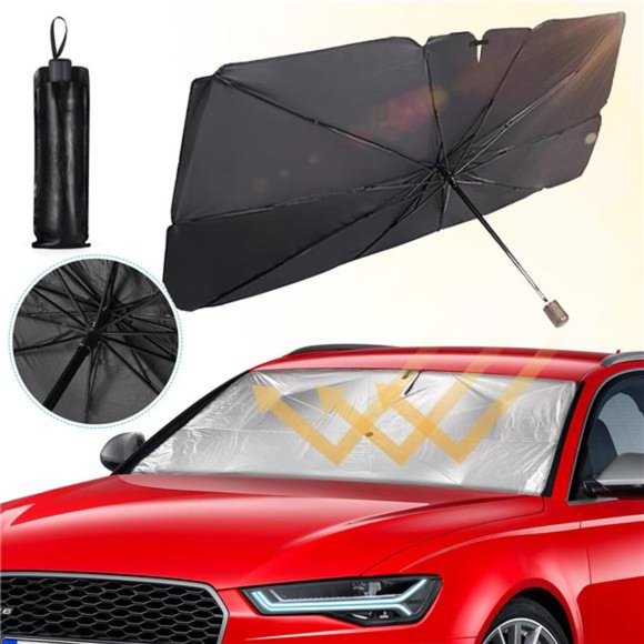 Car Window Shades, Retractable Pop Up Car Sun Shade for Front Window, Windshield - Picture 1 of 7